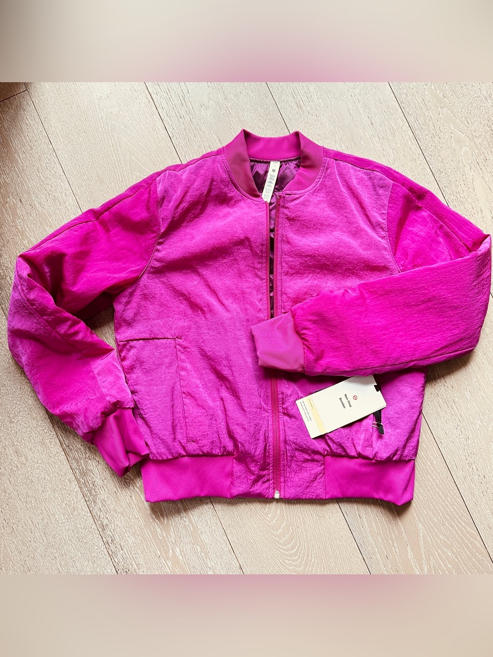 NWT Lululemon Non-Stop Bomber Jacket Size 8 Ripened Raspberry PrimaLoft Pink